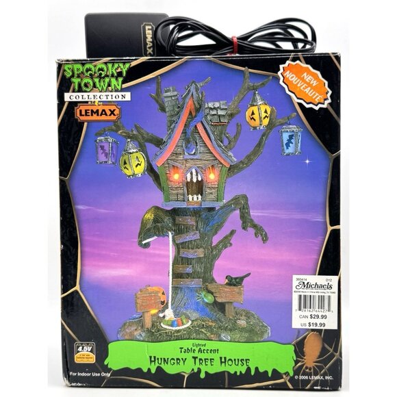 Lemax Hungry Tree House Spooky Town Halloween Village w/Adapter Works 64427 2006 - Picture 12 of 12